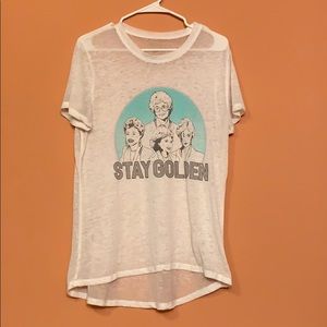 EUC Sheer Golden Girls “Stay Golden” Tee